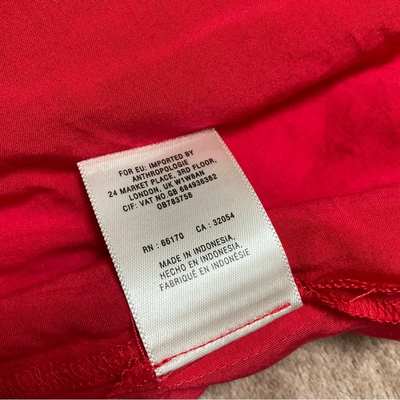 Anthropologie Meadow Rue Minetta tiered dress - size US 0P red colour - Picture 9 of 10